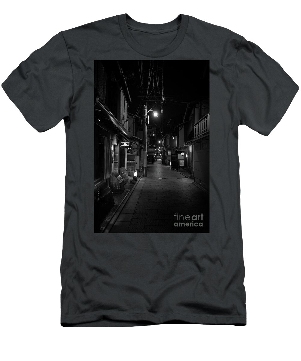 Travel T-Shirt featuring the photograph Gion Street Lights, Kyoto Japan by Perry Rodriguez
