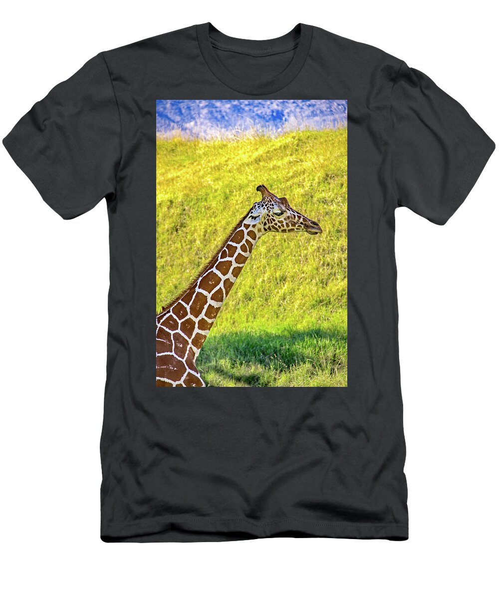 African T-Shirt featuring the photograph Giraffe by Roslyn Wilkins
