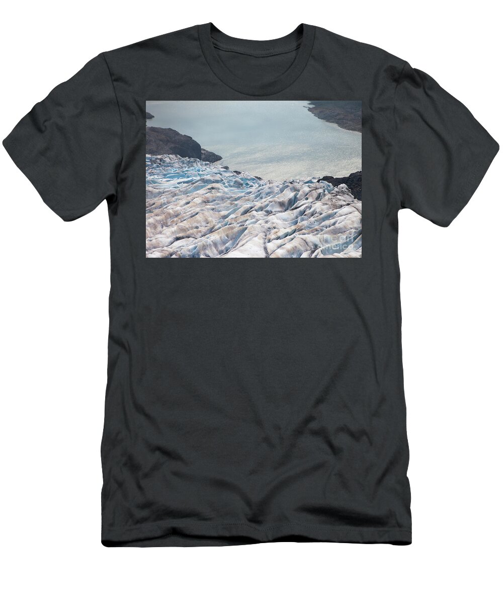 Glacier T-Shirt featuring the photograph Glacier meets the Sea by Timothy Johnson