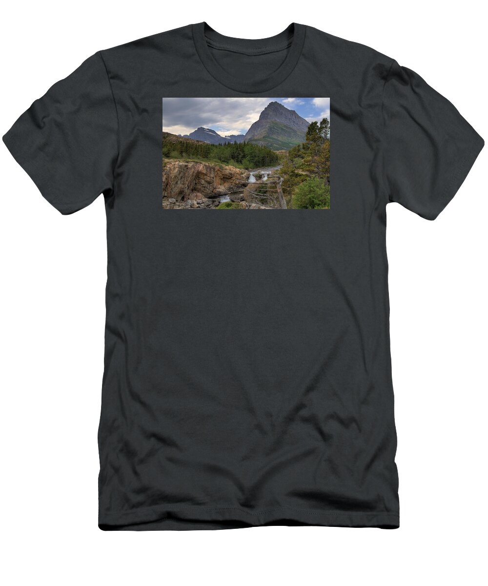 Montana T-Shirt featuring the photograph Glacier National Park Landscape by Alan Toepfer