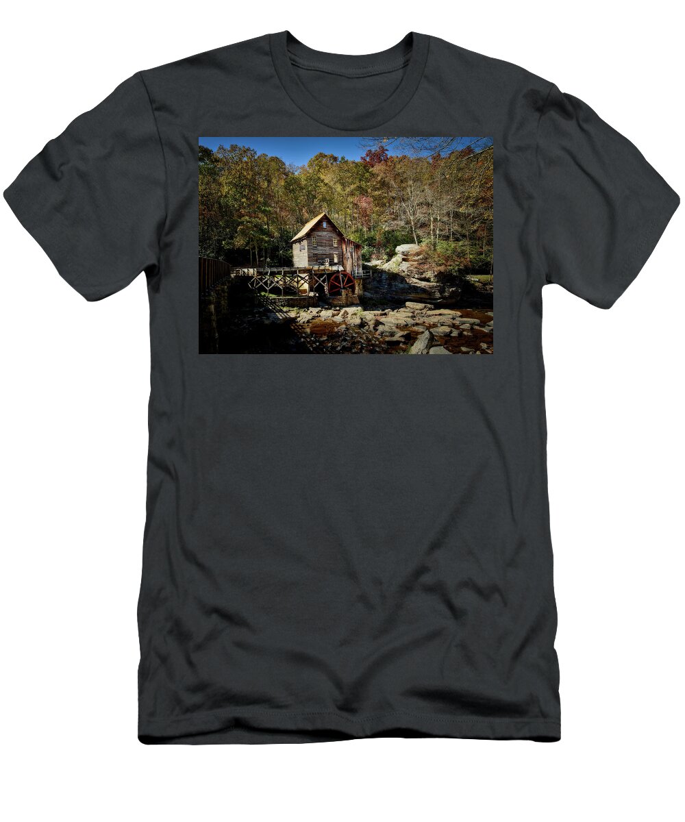 Glade Creek Grist Mill T-Shirt featuring the photograph Glade Creek Grist Mill by Mountain Dreams