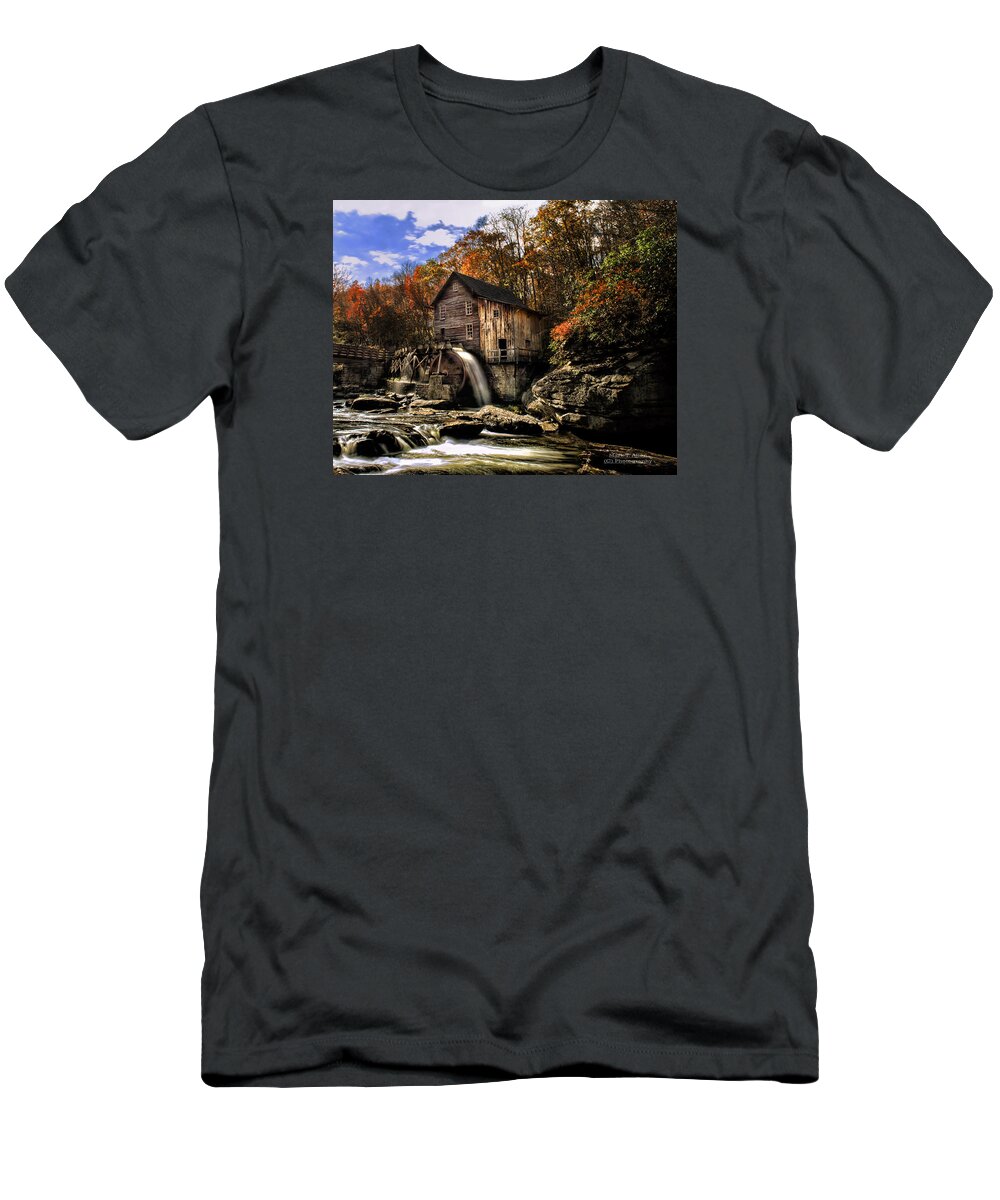 Mark T. Allen T-Shirt featuring the photograph Glade Creek Grist Mill by Mark Allen