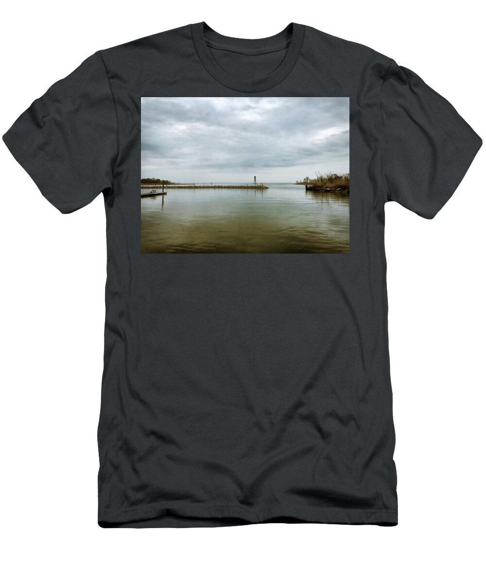 Gloomy T-Shirt featuring the photograph Gloom on the Bay by Chris Montcalmo