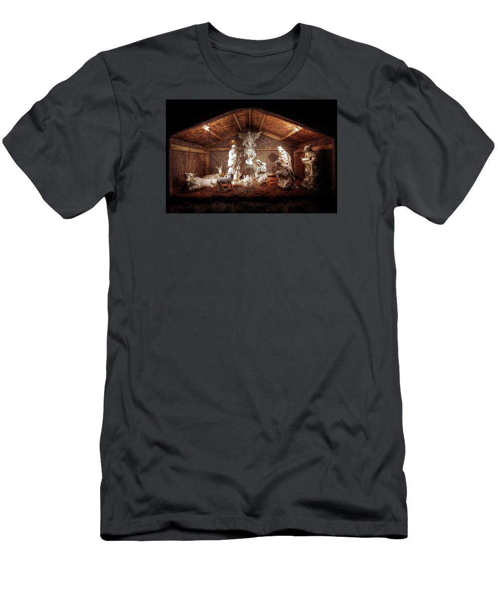 Newborn T-Shirt featuring the photograph Glory to the Newborn King by Shelley Neff