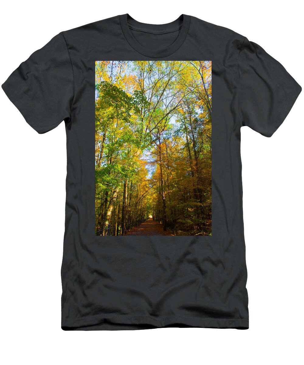 Path T-Shirt featuring the photograph Glowing Colors by Parker Cunningham