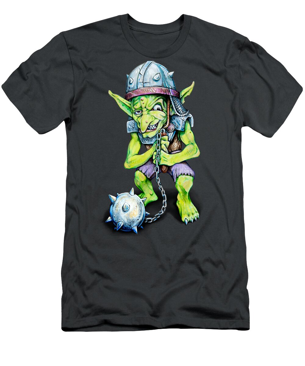 Goblin T-Shirt featuring the drawing Goblin by Aaron Spong