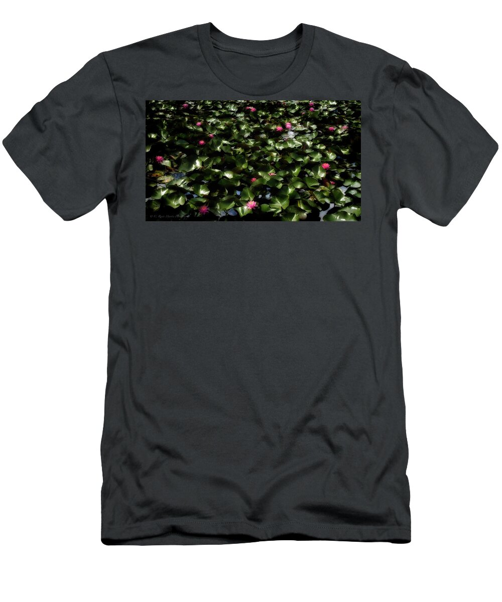 Water Lilies T-Shirt featuring the photograph God's Canvas by C Renee Martin