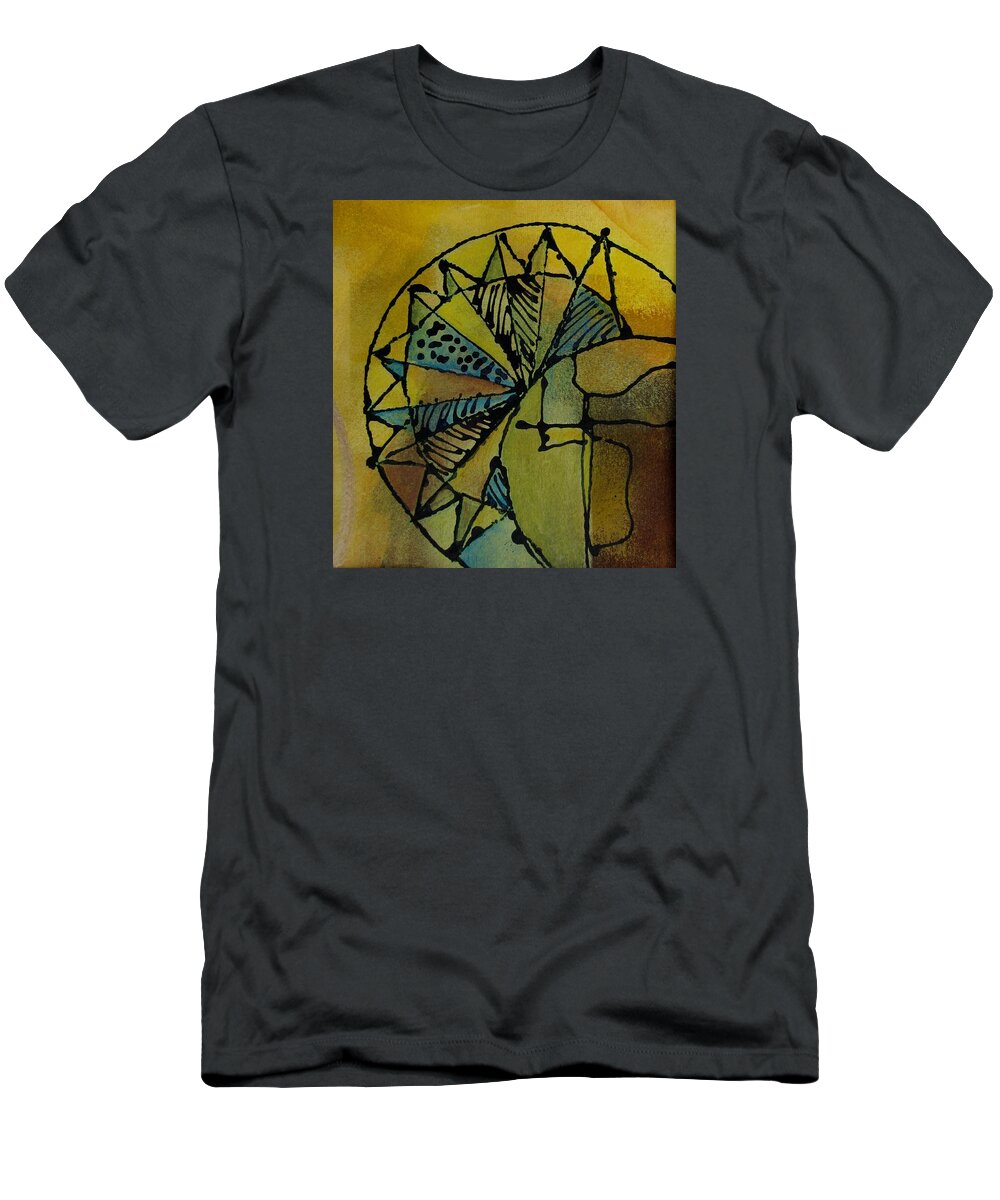 Abstract T-Shirt featuring the painting Going in Circles by Louise Adams