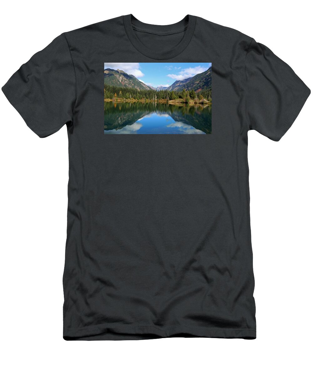 Gold Creek Pond T-Shirt featuring the photograph Gold Creek Pond by Lynn Hopwood