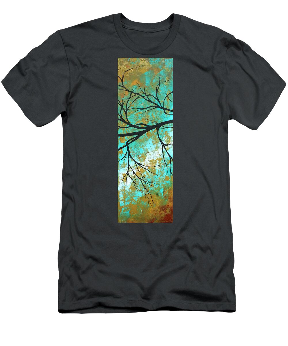 Painting T-Shirt featuring the painting Golden Fascination 3 by Megan Aroon