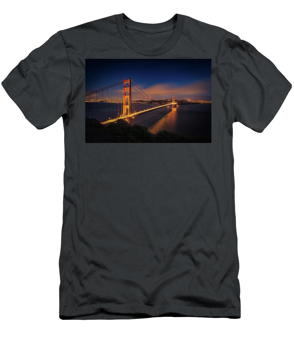 Alkatraz T-Shirt featuring the photograph Golden Gate by Edgars Erglis
