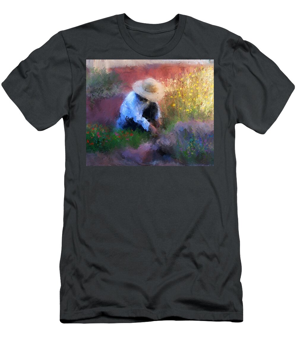 Woman T-Shirt featuring the painting Golden Light by Colleen Taylor