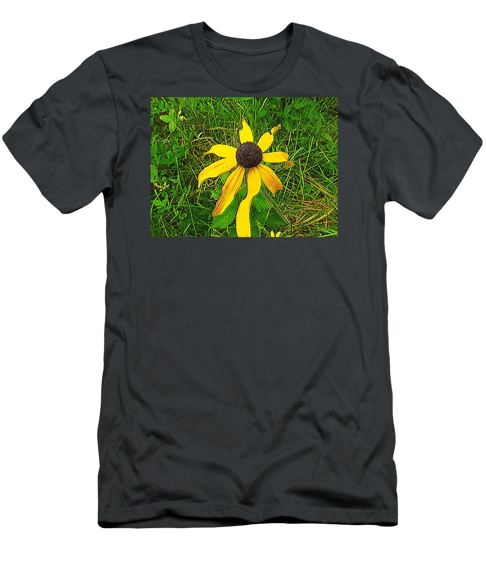 Flower T-Shirt featuring the painting Golden Love by Robert Nacke