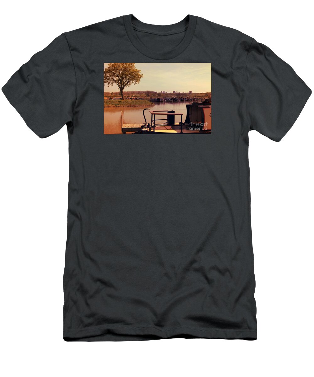 Canals T-Shirt featuring the photograph Golden Waterways by Linsey Williams