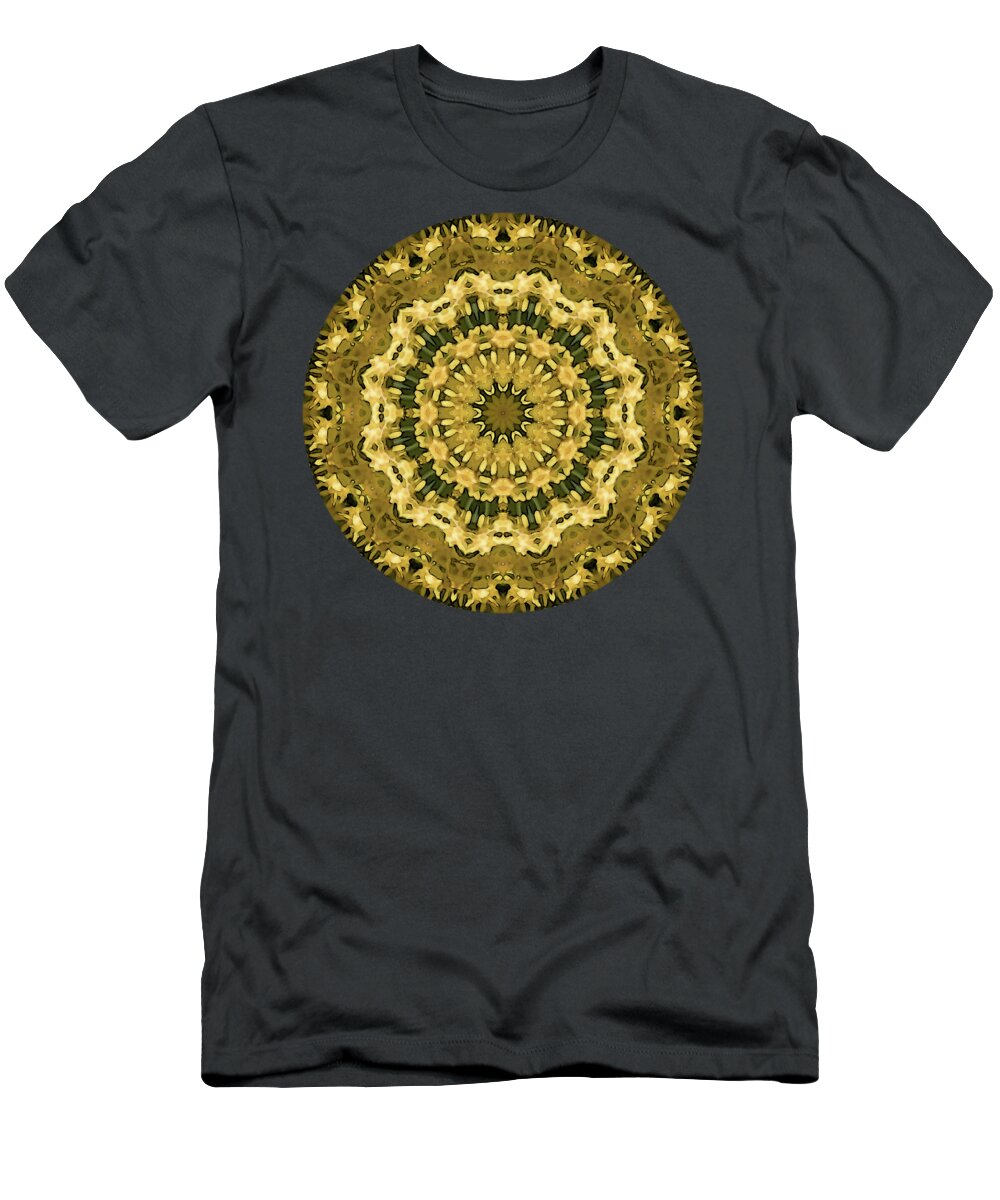 Mandala T-Shirt featuring the photograph Goldenrod Mandala - by Julie Weber