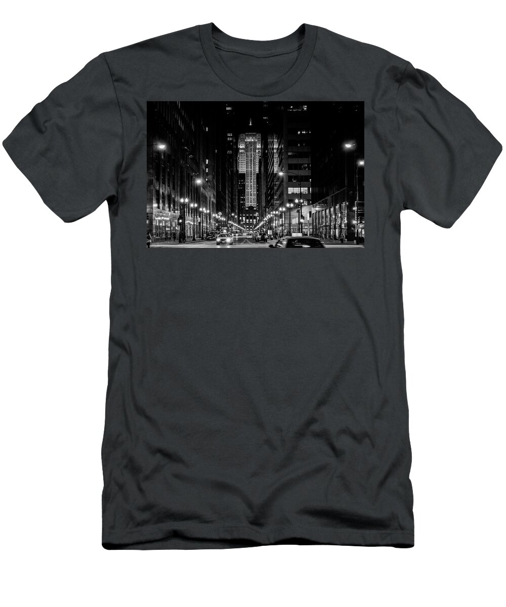 Chicago Board Of Trade T-Shirt featuring the photograph Gotham by John Roach
