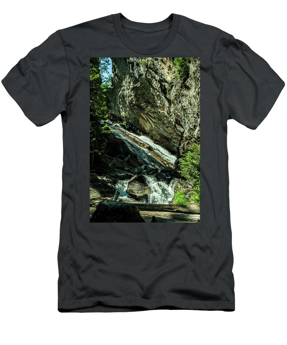 Granite Falls T-Shirt featuring the photograph Granite Falls Of Ancient Cedars by Troy Stapek
