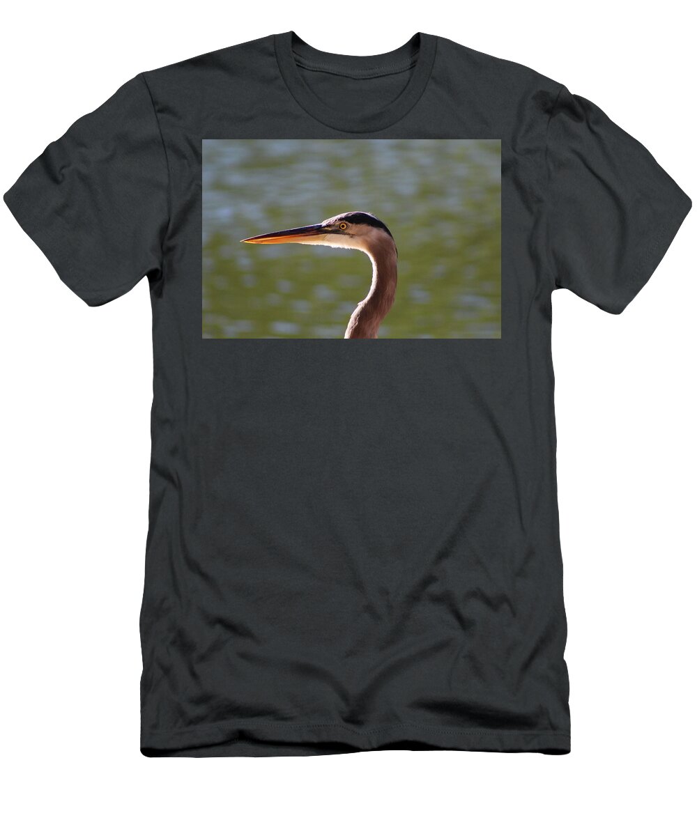  T-Shirt featuring the photograph Great Blue Heron by Macy Martinage