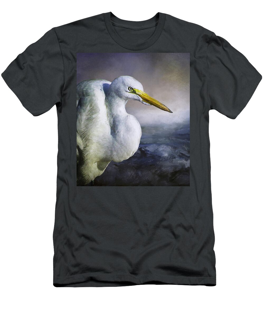 Great Egret T-Shirt featuring the photograph Great Egret by Morgan Wright
