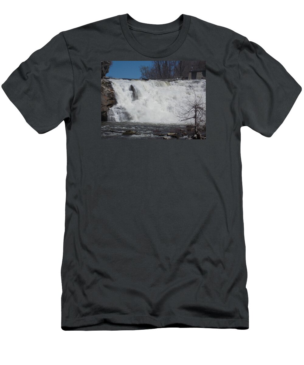 Great Falls T-Shirt featuring the photograph Great Falls in Canaan by Catherine Gagne