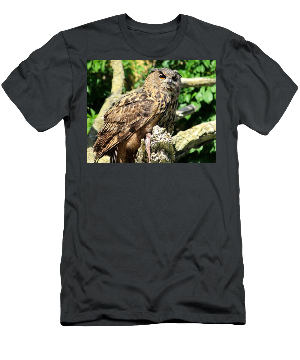 Eurasian Eagle Owl T-Shirt featuring the photograph Eurasian Eagle Owl by John Olson