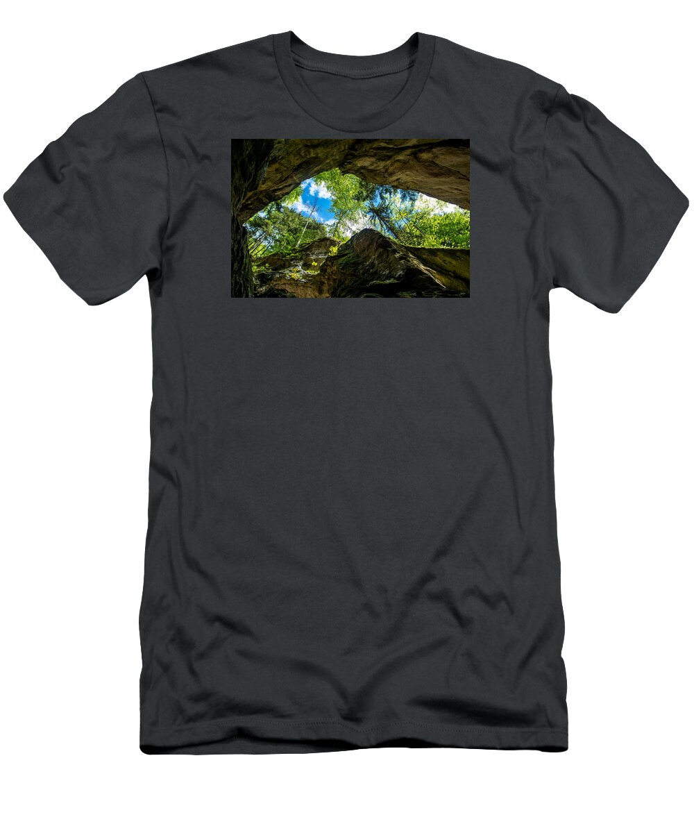 Canyon T-Shirt featuring the photograph Green Canyon by Andreas Berthold