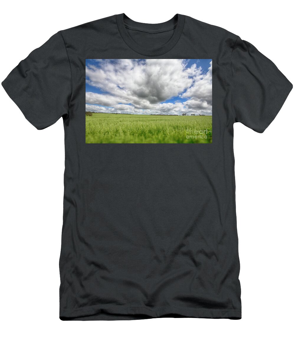 Green T-Shirt featuring the photograph Green Fields 2 by Douglas Barnard
