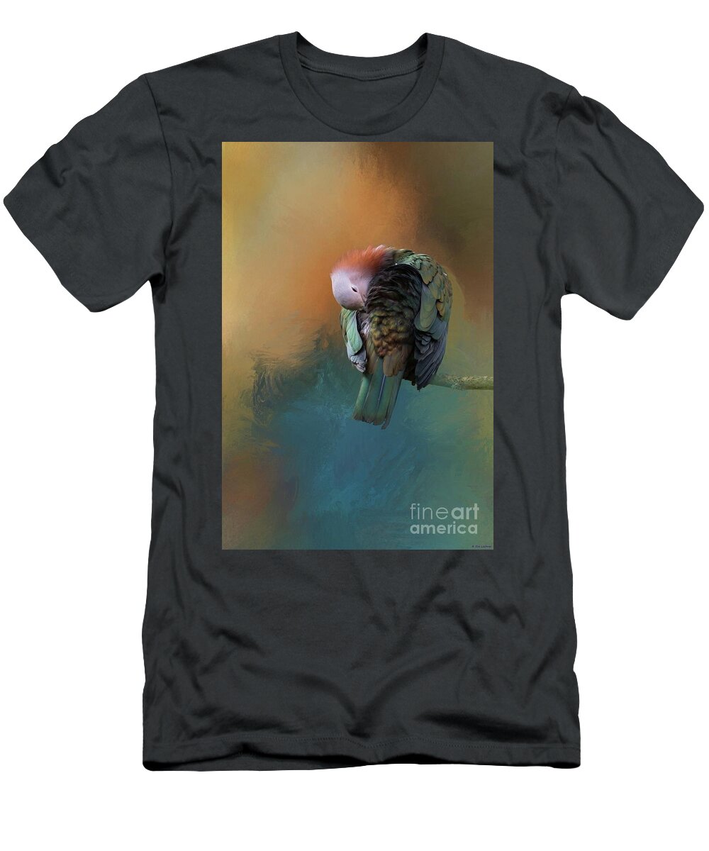 Green Imperial Pigeon T-Shirt featuring the photograph Green Imperial Pigeon by Eva Lechner