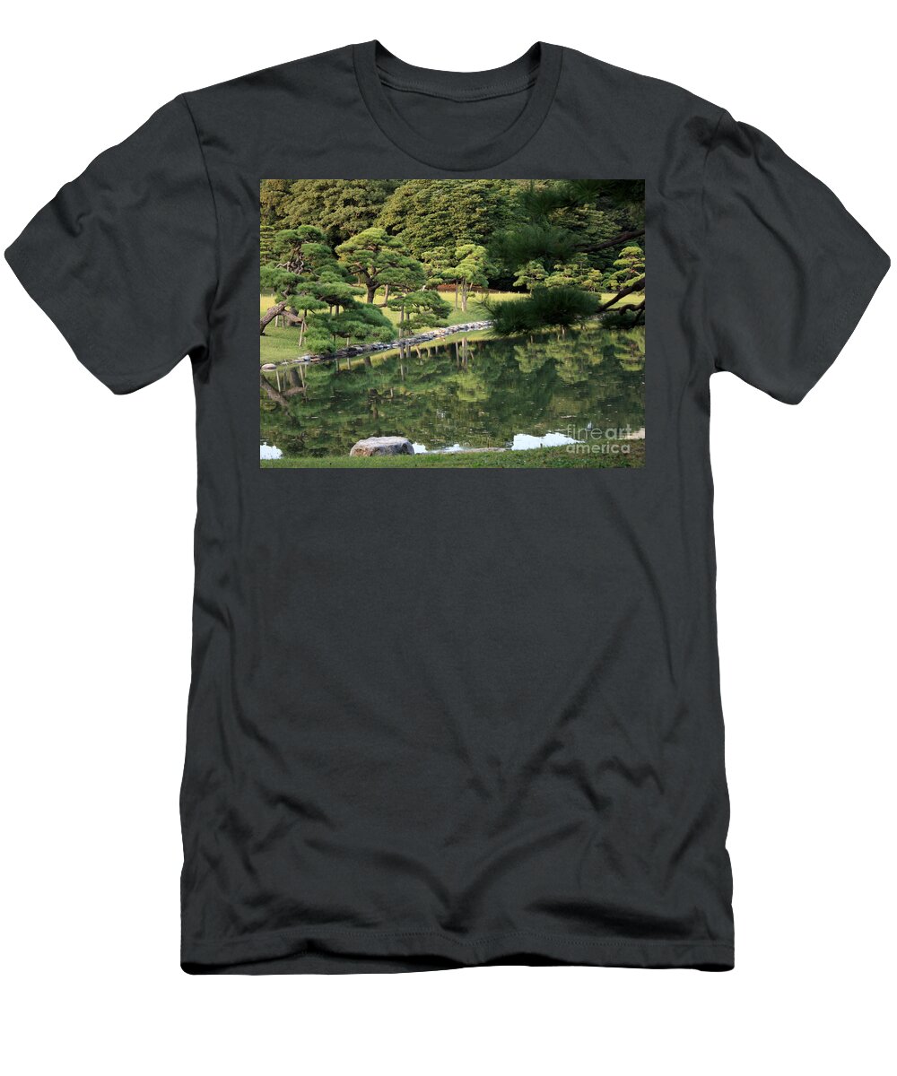 Tokyo T-Shirt featuring the photograph Green Tokyo Garden by Carol Groenen