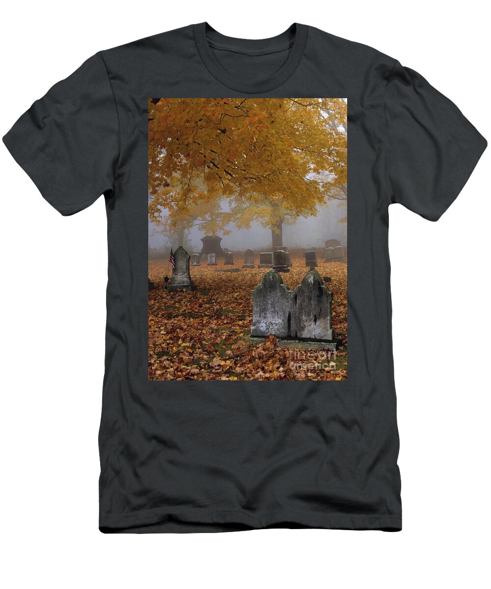 Landscape T-Shirt featuring the photograph Greenlawn Cemetery - Mount Vernon New Hampshire by Erin Paul Donovan