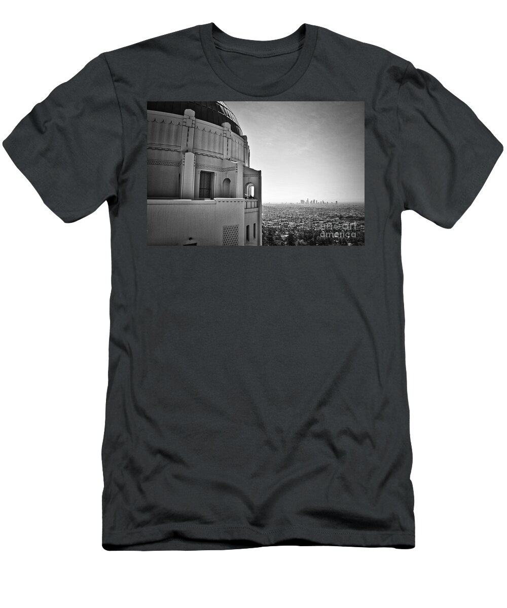 Griffith Park T-Shirt featuring the photograph Griffith Observatory and Downtown Los Angeles by Kirt Tisdale