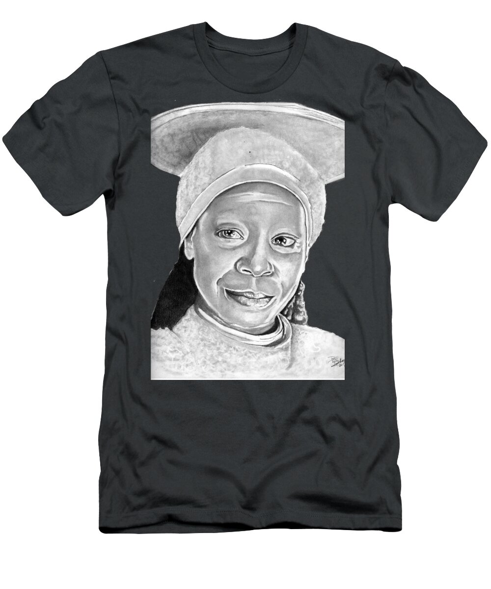 Guinan T-Shirt featuring the drawing Guinan by Bill Richards