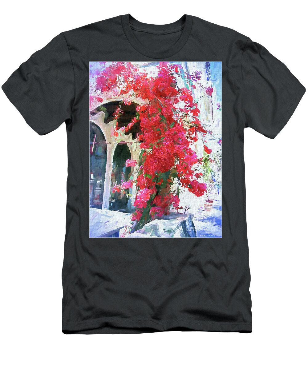 Mona Stut T-Shirt featuring the digital art Happy Summer Days by Mona Stut