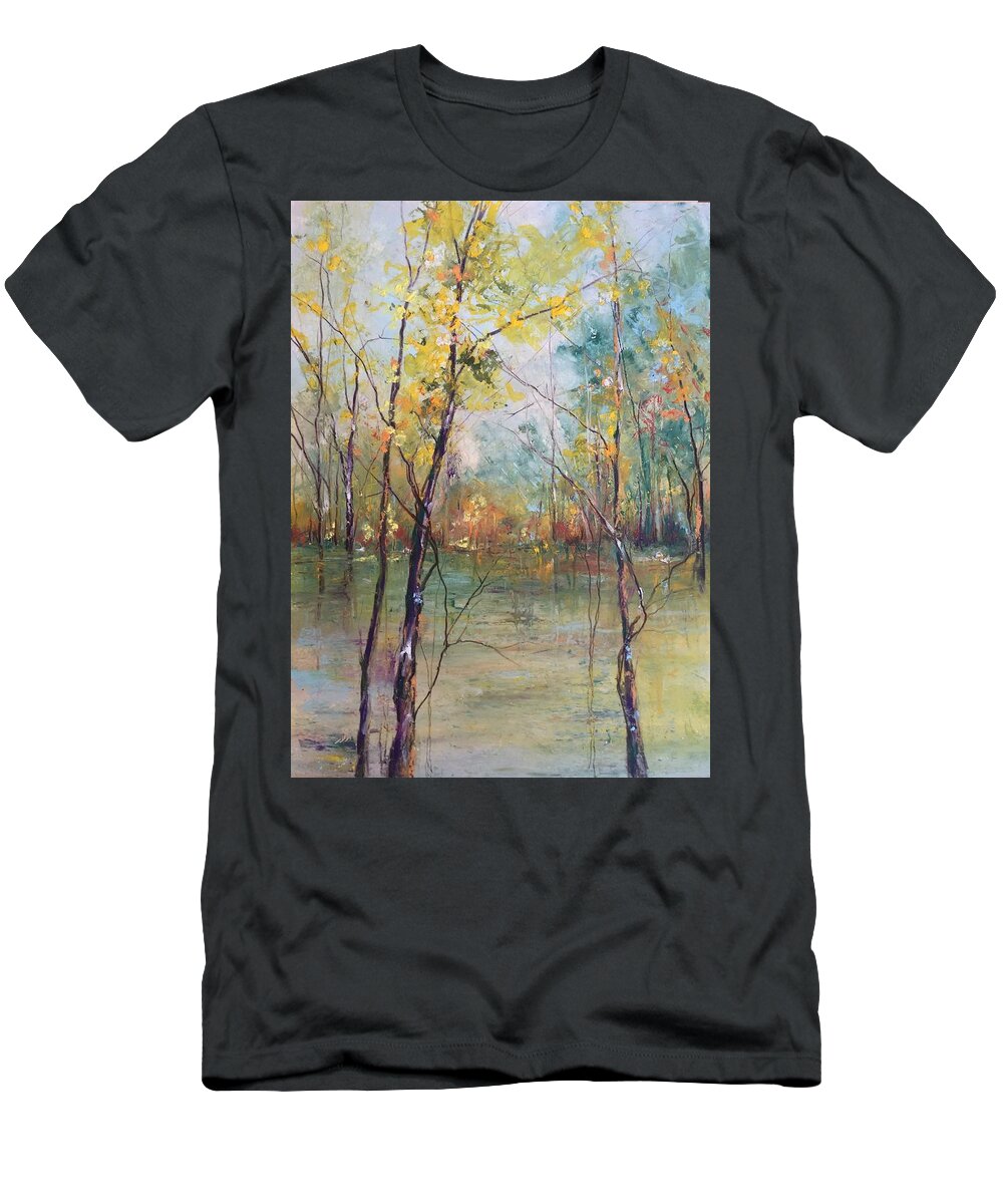 Trees T-Shirt featuring the painting Harmony in Perfect Key by Robin Miller-Bookhout