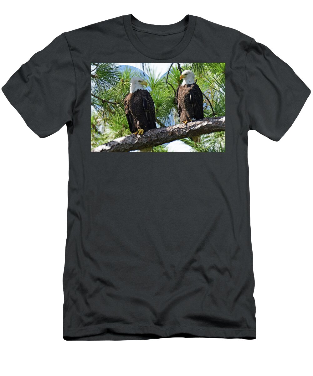 Eagles T-Shirt featuring the photograph Harriet and M15 heart by Liz Grindstaff
