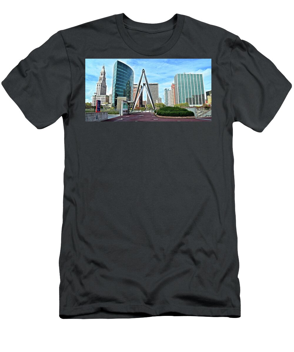 Hartford T-Shirt featuring the photograph Hartford City Connecticut by Frozen in Time Fine Art Photography