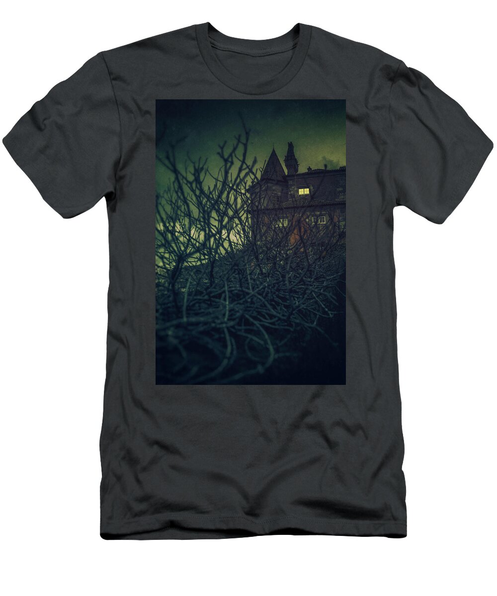 Abandoned T-Shirt featuring the photograph Haunted Mansion by Carlos Caetano