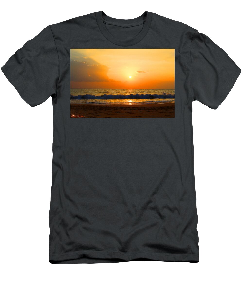 Sunset T-Shirt featuring the photograph Hawaiian Beach by Michael Rucker