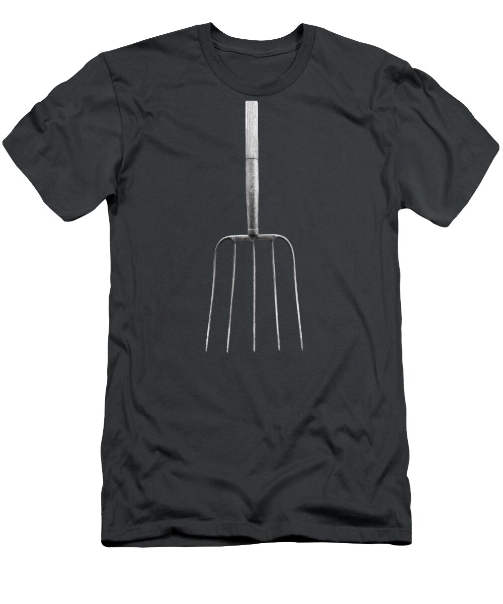 Black T-Shirt featuring the photograph Hay Fork by YoPedro