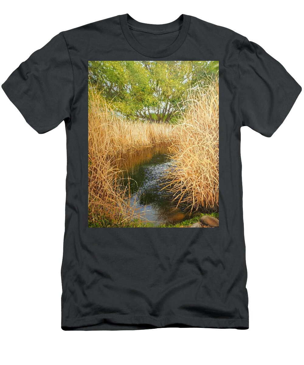  T-Shirt featuring the painting Hear the croaking frogs by Jessica Anne Thomas