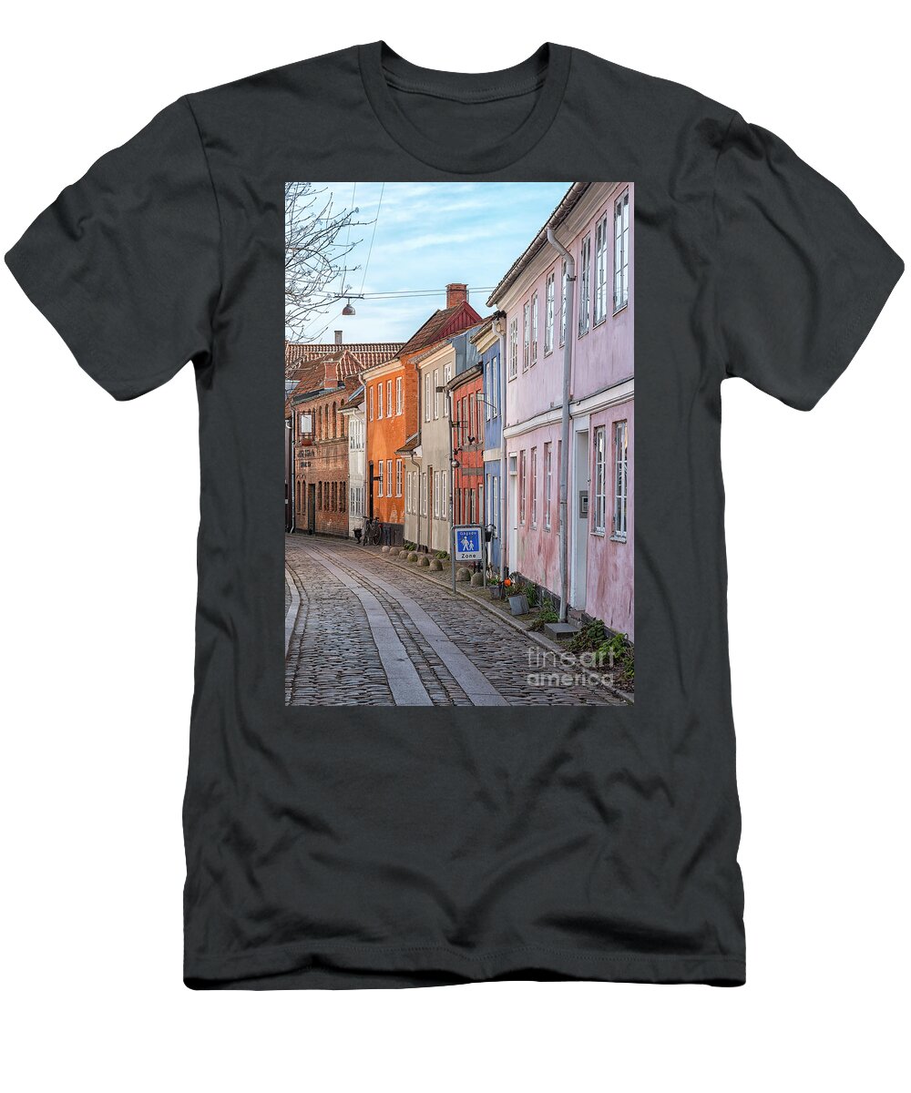 Denmark T-Shirt featuring the photograph Helsingor Narrow Street by Antony McAulay