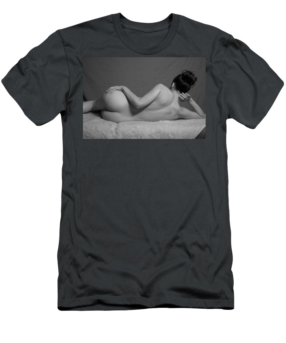 Female Model T-Shirt featuring the photograph Her best artistic shot by Tom Hufford