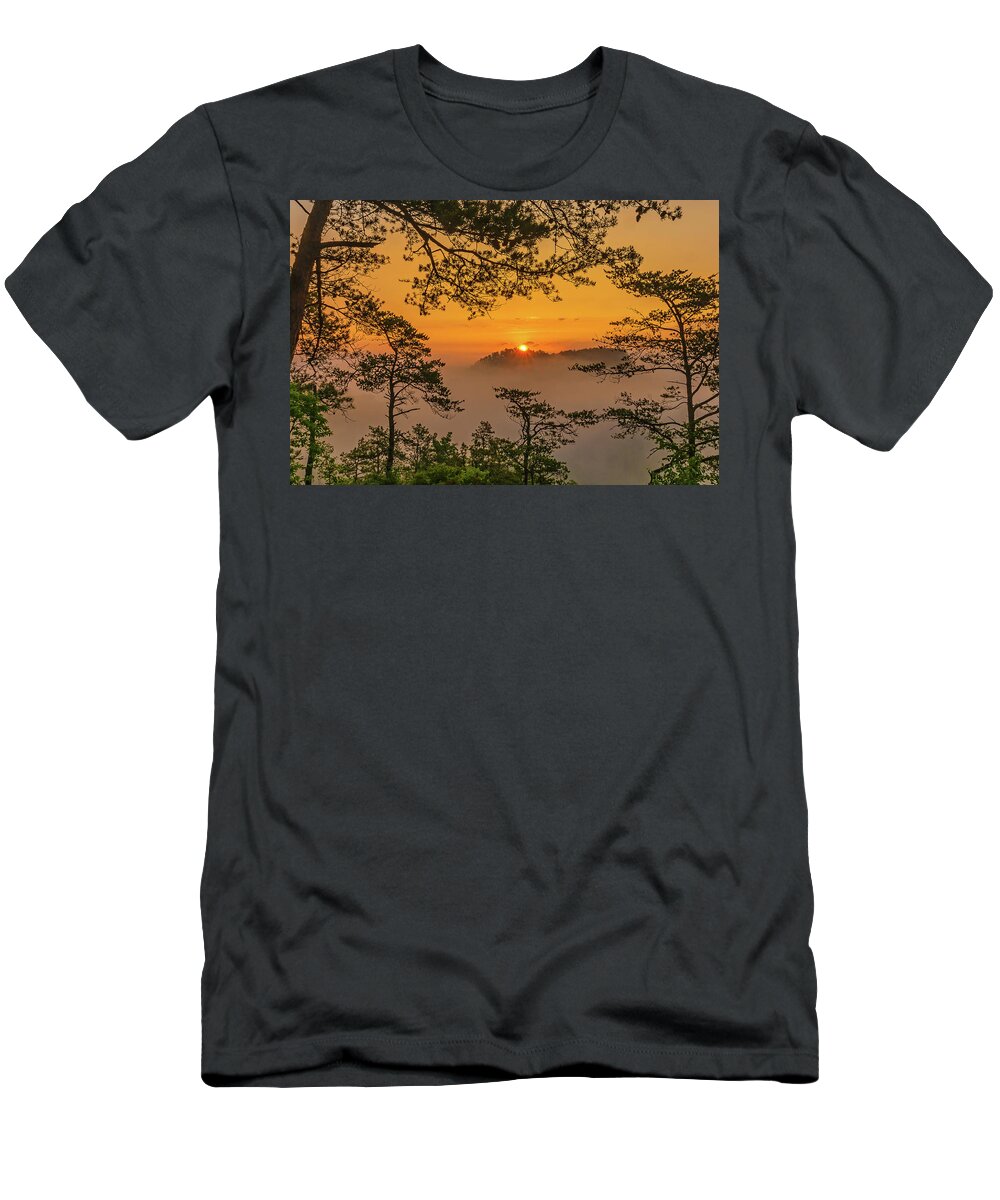 Ridges T-Shirt featuring the photograph Here comes the sun... by Ulrich Burkhalter