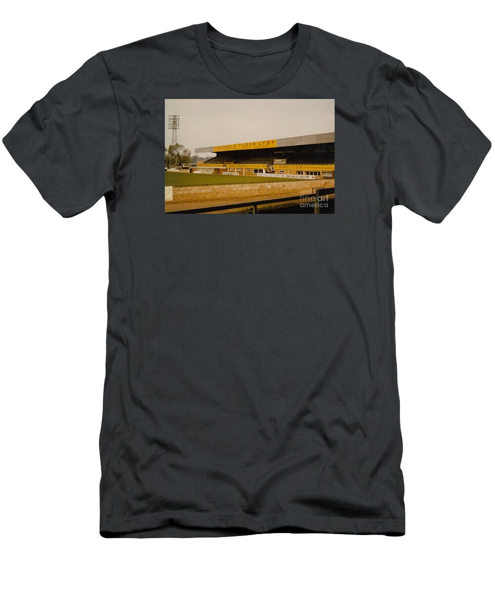  T-Shirt featuring the photograph Hereford United - Edgar Street - Merton Stand 2 - 1980s by Legendary Football Grounds