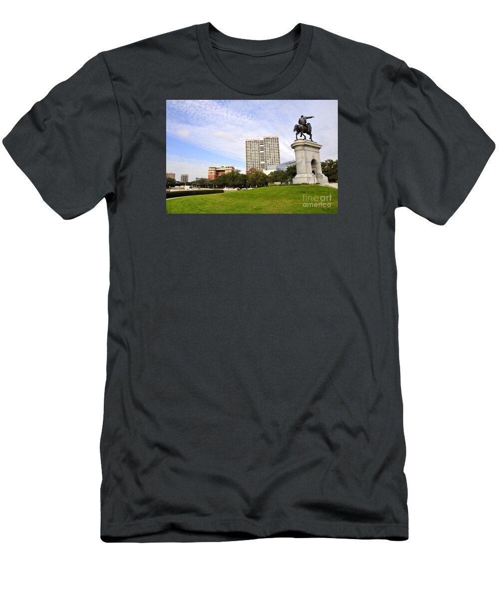 Sam Houston T-Shirt featuring the photograph Herman Park by Andrew Dinh