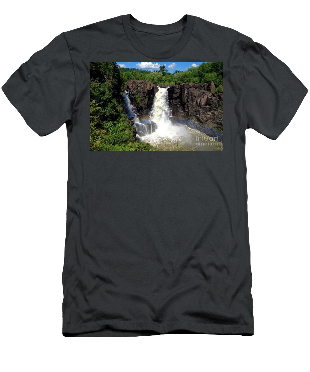 Pigeon River T-Shirt featuring the photograph High Falls on Pigeon River by Sandra Updyke