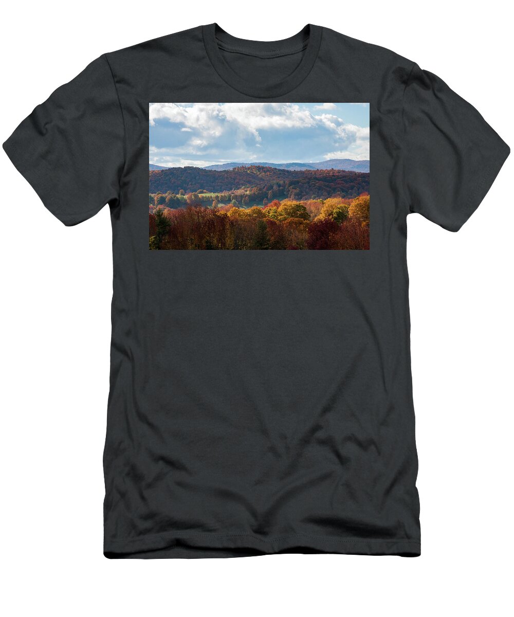 #jefffolger T-Shirt featuring the photograph Hills of Pomfret Vermont by Jeff Folger
