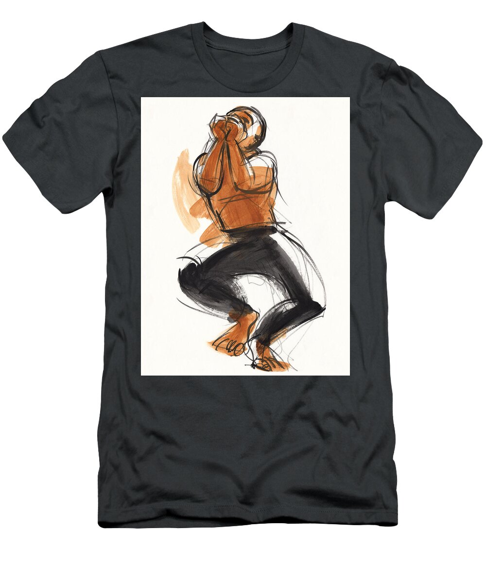 Dance T-Shirt featuring the painting Hiphop Dancer by Judith Kunzle