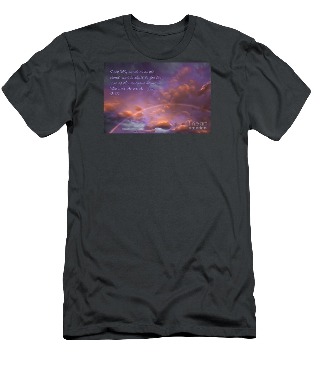 Rainbow T-Shirt featuring the photograph His Promise by Barbara Dean
