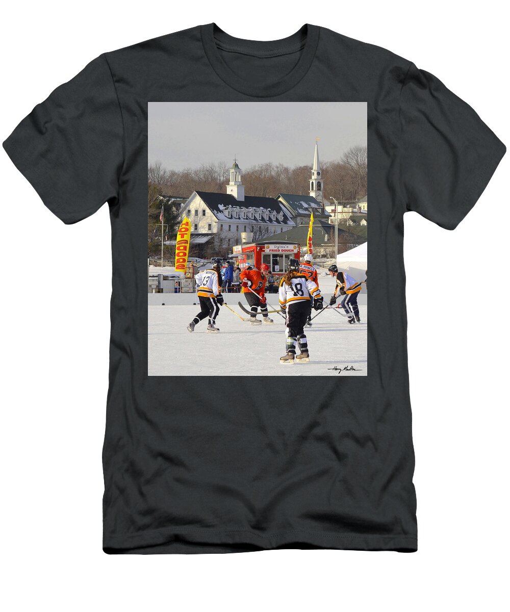 Hockey T-Shirt featuring the photograph Hockey by Harry Moulton
